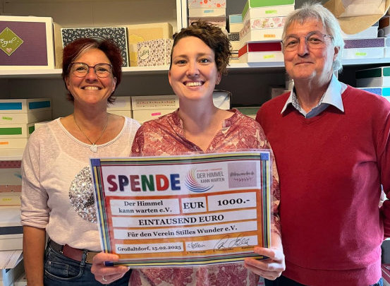 Übergab der Spende an den Vorstand